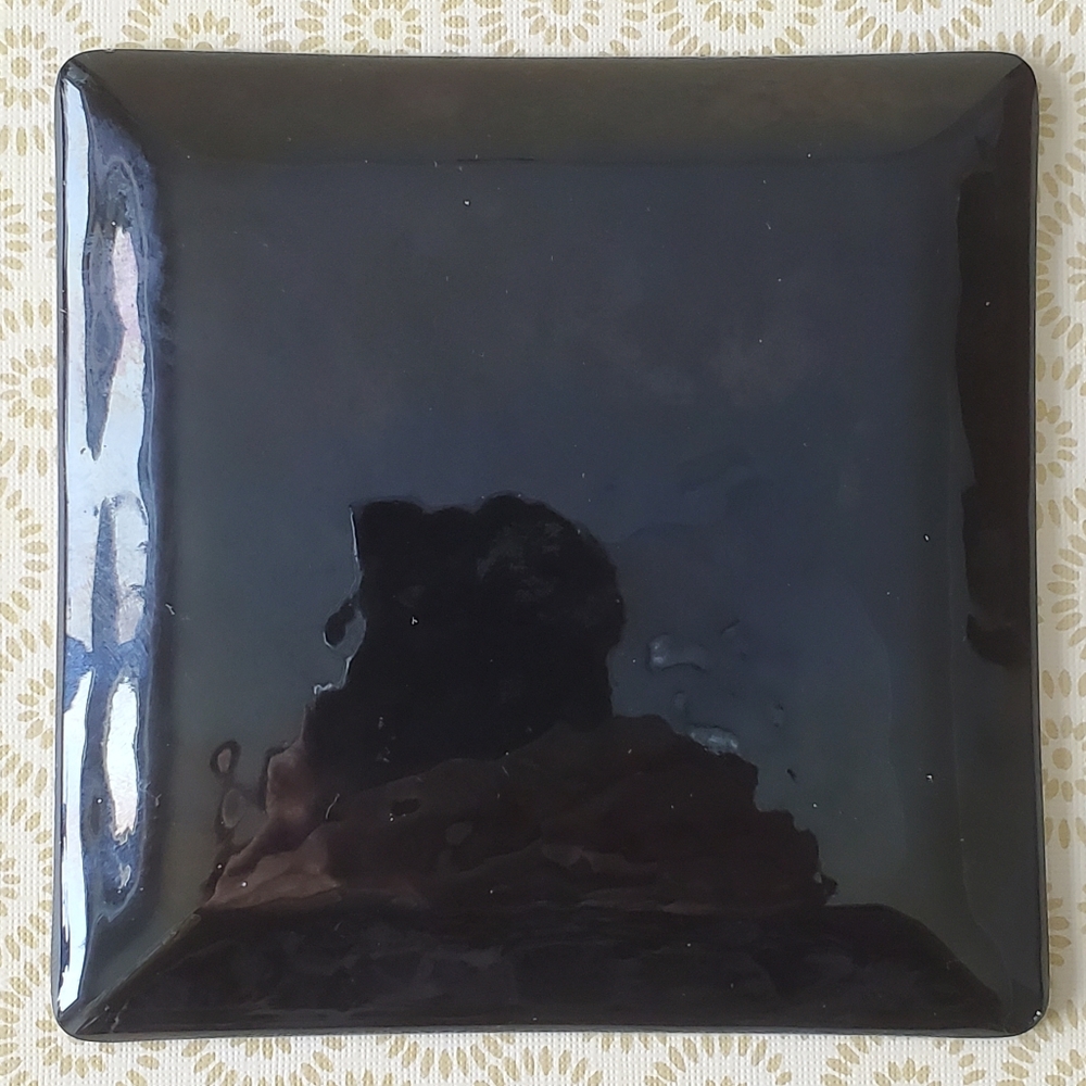 Stunning Vintage Japanese Stork Tutanka Enamel Tray Dish Kitakyushu Schippo Yaki - Picture 2 of 6